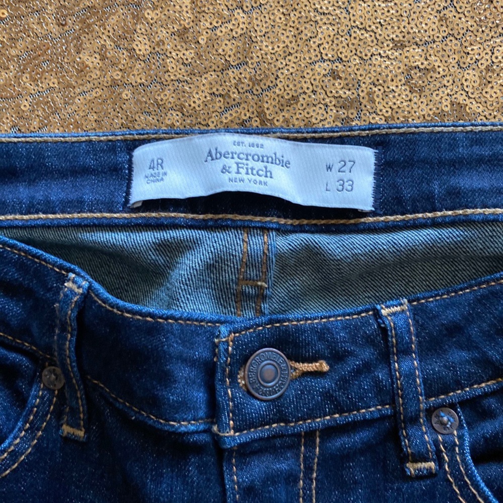 Abercrombie and Fitch dark blue jeans